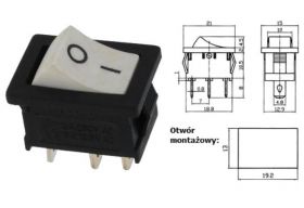 PRZELACZNIK KOLYSK. PK-WB1 BIALY 3P