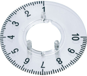 Scale disc, 1-10, 270°, for rotary knobs size 20, A4420060