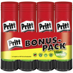 Pritt PK8MP Glue Stick 43g 4 pieces Natural Adhesive Potato-Based Formula