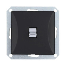 Opal styl amerykański /z dzwignią w zamian klawisza/ Łącznik krzyżowy kombinacja kolorów czarny mat i chrom WP-8 Opb moduł CZ/Ch