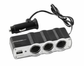 Rozgałęziacz gniazda zapalniczki x3 + USB