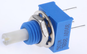 Potencjometr 2kΩ typ Obrotowy Bourns średnica wału 3,18 mm 0.25W długość wału 12.7mm Montaż panelowy, Przewlekany