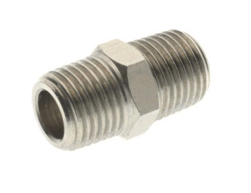 Nypel R 3/8 GZ, mosiądz niklowany