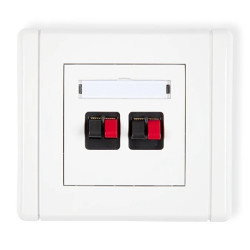 FLEXI Gniazdo głośnikowe podwójne biały FGG-2