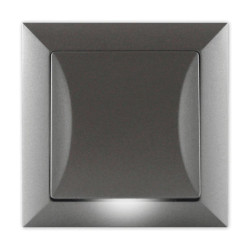 OPAL Wyłącznik zwierny dzwonek/światło przycisk podświetlany grafit WP-6/7 Op/S GR