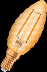 4058075293243 LED candle VINTAGE 1906 E14, 1,5 W, 120 lm, 2500 K, filament