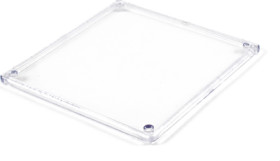 Cover, PC, (L x W x H) 120 x 120 x 6 mm, natural, for series 1591V, 1591VC