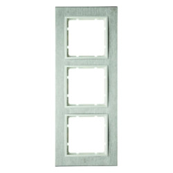 Berker B.7 Ramka 3-krotna pozioma stal szlachetna/biały 10233609