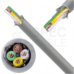 Kabel sterowniczy ELITRONIC-CY LIYCY 4x0,34mm2 szary 250/500V ekranowany olejoodporny linka TKD