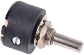 Potencjometr z przewodem nawojowym 1kΩ RS PRO średnica wału 6,35 mm 1W długość wału 25mm średnica 25.4mm Montaż panelowy