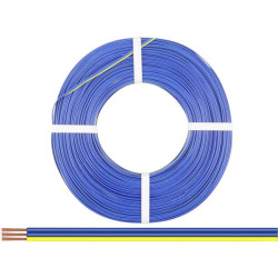 Donau 318-223-25 Wire 3x0.14 mm&#xB2; 25m Blue/Yellow Plastic
