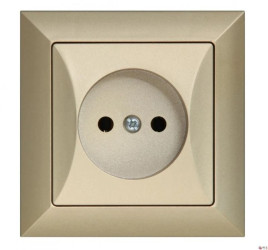 OPAL Gniazdo pojedyncze b/u metalizowany piaskowy GPt-15 Op