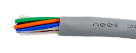 Control Cable liczba żył 10 0,24 mm² Nieekranowany Alpha Wire średnica zew 4.83mm Szary