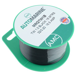 Black 1mm Thin Wall 16.5A Cable Mini Reel 15m
