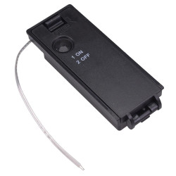 AA x 2 Switched Black Battery Holder with Switch