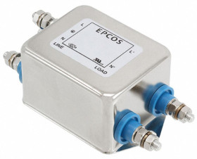 Filtr EMC 25A 1-fazowy 250 V AC/DC 60Hz 0,66 x 2 mH EPCOS Montaż kołnierzowy