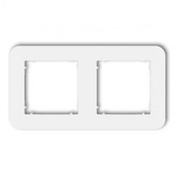 MINI Ramka uniwersalna podwójna zaokrąglona z tworzywa biały MRTZ-2