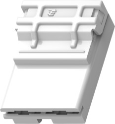 Socket, unequipped, 2 pole, straight, 1 row, gray, 1544458-2