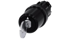 Przełącznik z kluczem 22mm tworzywo 3 poz I-O-II Siemens nr SSG10 klucz w poz O SIRIUS ACT 3SU1000-5BL01-0AA0