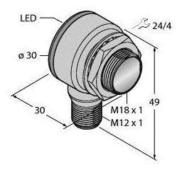 Czujnik dyfuzyjny Turck TM18VP6FF50Q8 3042040 1 szt.