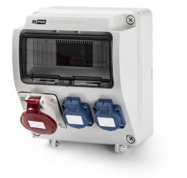 Złącze przemysłowe - zasilające 16A Gniazdo 400 V 2P + E RS PRO Szary IP44