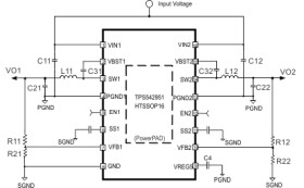 4.5 V to 18 V input, 2 A / 3 A dual channel synchronous step-down converter, adjustable soft start