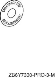 Etykieta z oznaczeniem O45 dla przyc. bezp., EMERGENCY STOP ZB6Y7330