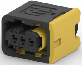 Socket, unequipped, 3 pole, straight, 1 row, black, 1-1418448-1