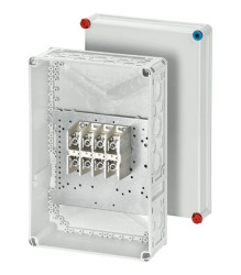 Puszka do instalacji wewnętrznych szara IP65 300x450x170 z zaciskami 4-biegunowa 95 mm2 K 7042 3900010