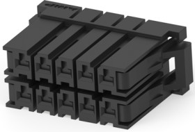 Socket header, 10 pole, pitch 5.08 mm, straight, black, 2-917659-5