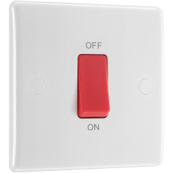 BG 875 White Nexus Moulded 45A Square Cooker Control Unit