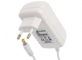 POSB12200A-WH-2555 Zasilacz adapter biały 24W 12V/2A gniazdo AC CEE7/16 wtyk DC 2.5/5.5(+)