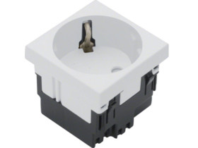 tehalit.GB-EG Gniazdo SCHUKO 33° 1-krotne 45x45mm bezhalogenowe biały ESR1339010 HAGER