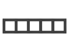 SIMON 55 Ramka 5 pięciokrotna Nature szkło mrożone czarne TRN5/179 KONTAKT SIMON