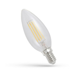 Żarówka E14 LED 4W WW Świeczka Edison, Spectrum Filament bi.ciepły