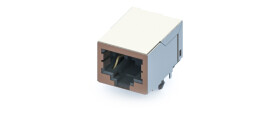 Złącze RJ45, Y-Con Złącze RJ45 Żeńskie Do montażu na płytce drukowanej Cat5 Yamaichi Mosiądz niklowany Kąt prosty