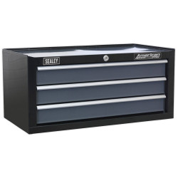 Sealey AP3503TB Mid-Box 3 Drawer with Ball Bearing Slides - Black/Grey