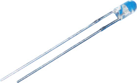 LED, THT, round, Ø 3 mm, white, 5000 to 8500 mcd, 30°, 304WC2J-W6-3PD