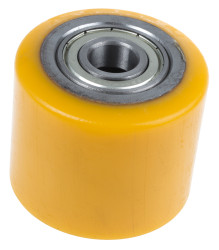 Kółko do wózka, Poliuretan, Szary, Żółty, obc.: 600kg, śred.: 82mm, szer.: 70mm