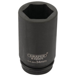 Draper Expert 27142 34mm 3/4&quot; Square Drive Powerdrive Deep Impact Socket
