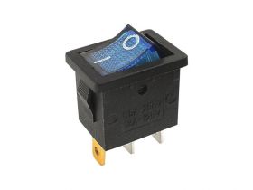 Przełącznik kołyskowy podśw. niebieski 6A/250V