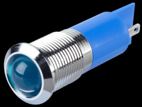 Q14P1CXXB12E Indicator LED, 12 V DC, 14 mm, FASTON, blue/BrC