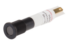 Lampka kontrolna do montażu panelowego 24V dc, biała 8mm LED Końcówka lutownicza RS PRO