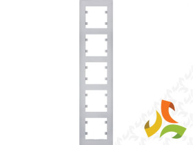 LUMINA INTENSE Ramka 5 pięciokrotna pionowa srebrna WL5652 HAGER