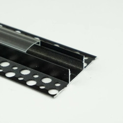 Profil GNS02 natynkowy czarny + klosz transp. 2m