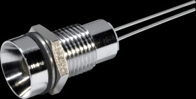 19070002 LED signal light, yellow flashing, 3.5-13 VDC, Ø8 mm, 32 mcd