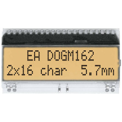DISPLAY VISIONS EADOGM162W-A Dot Matrix Display White LCD 16x2 Lines