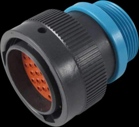 Socket, 31 pole, straight, black, HDP26-24-31PE-L015