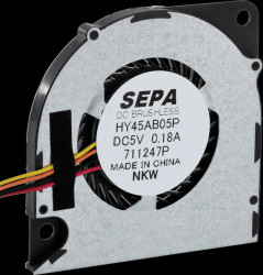 HY45AB05PSE26A-BLI radial fan, 45x45x4,3mm, 5V, 31dB, 7700rpm, plain bearing