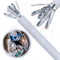 Kabel sieciowy U/FTP kat.6A skrętka 4x2x0,57mm wewnętrzny B2ca bezhalogenowy LSOH szary Alantec